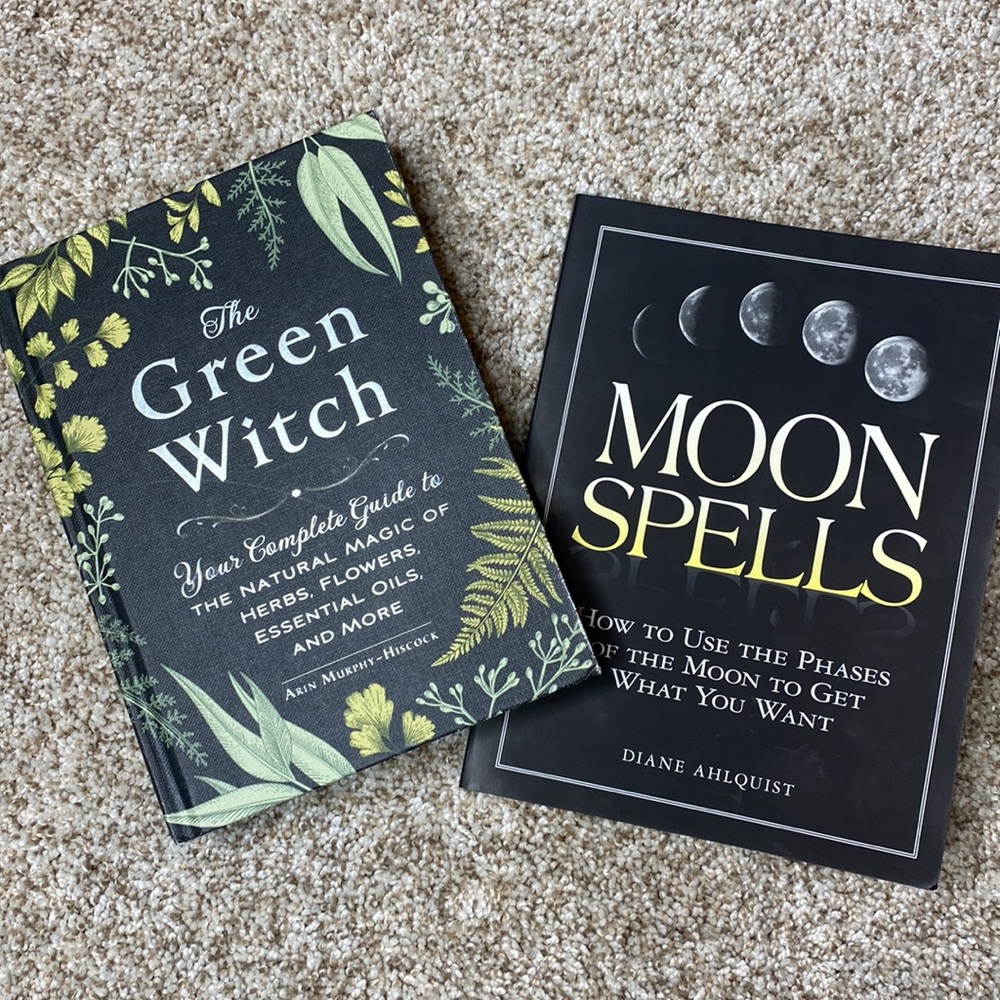 The Green Witch and Moon Spells Books